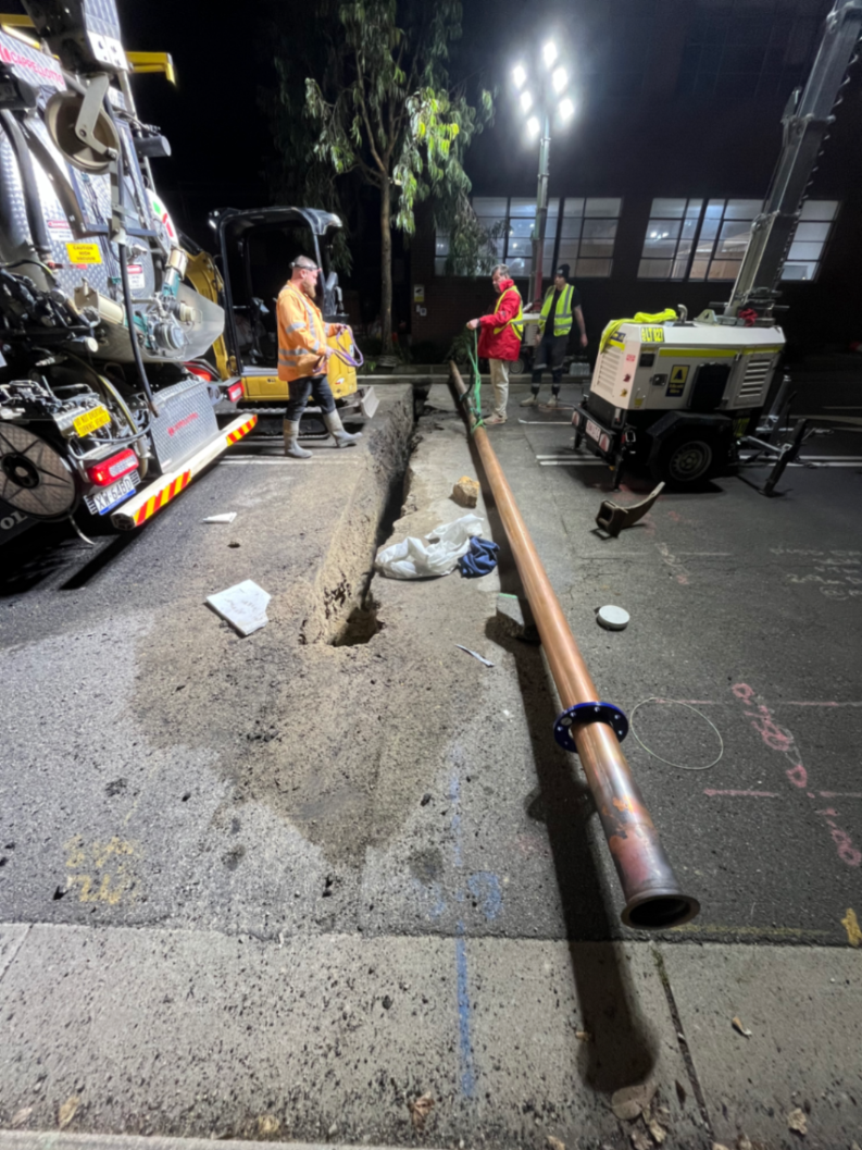 Alexandria Mandible st - fire hydrant supply repair