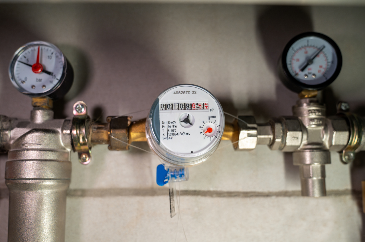 Water meter showing water usage to test whether there is a hidden leak somewhere that needs professional plumber to fix