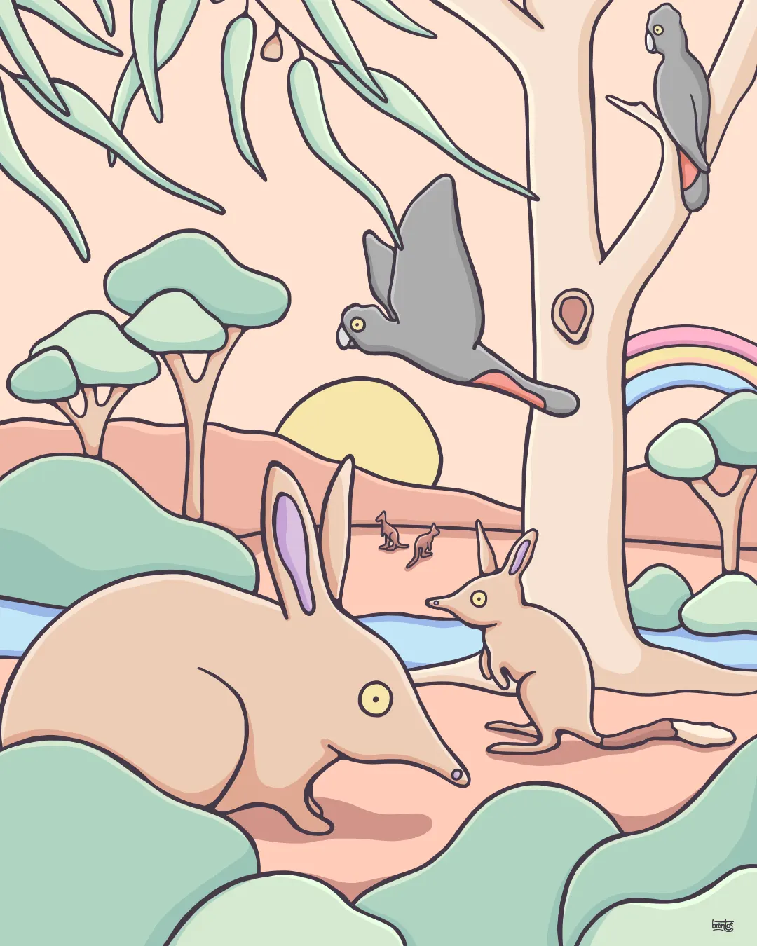 Colouring in - Australian Outback by Brentos