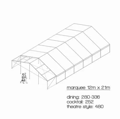 Marquees 12m x 21m