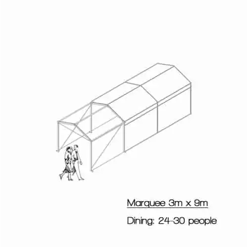 Marquees 3m x 9m