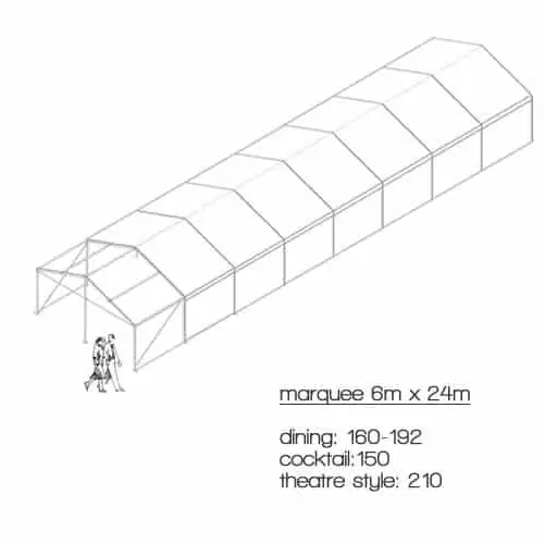 Marquees 6m x 24m