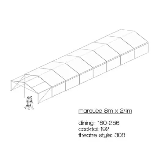 Marquees 8m x 24m