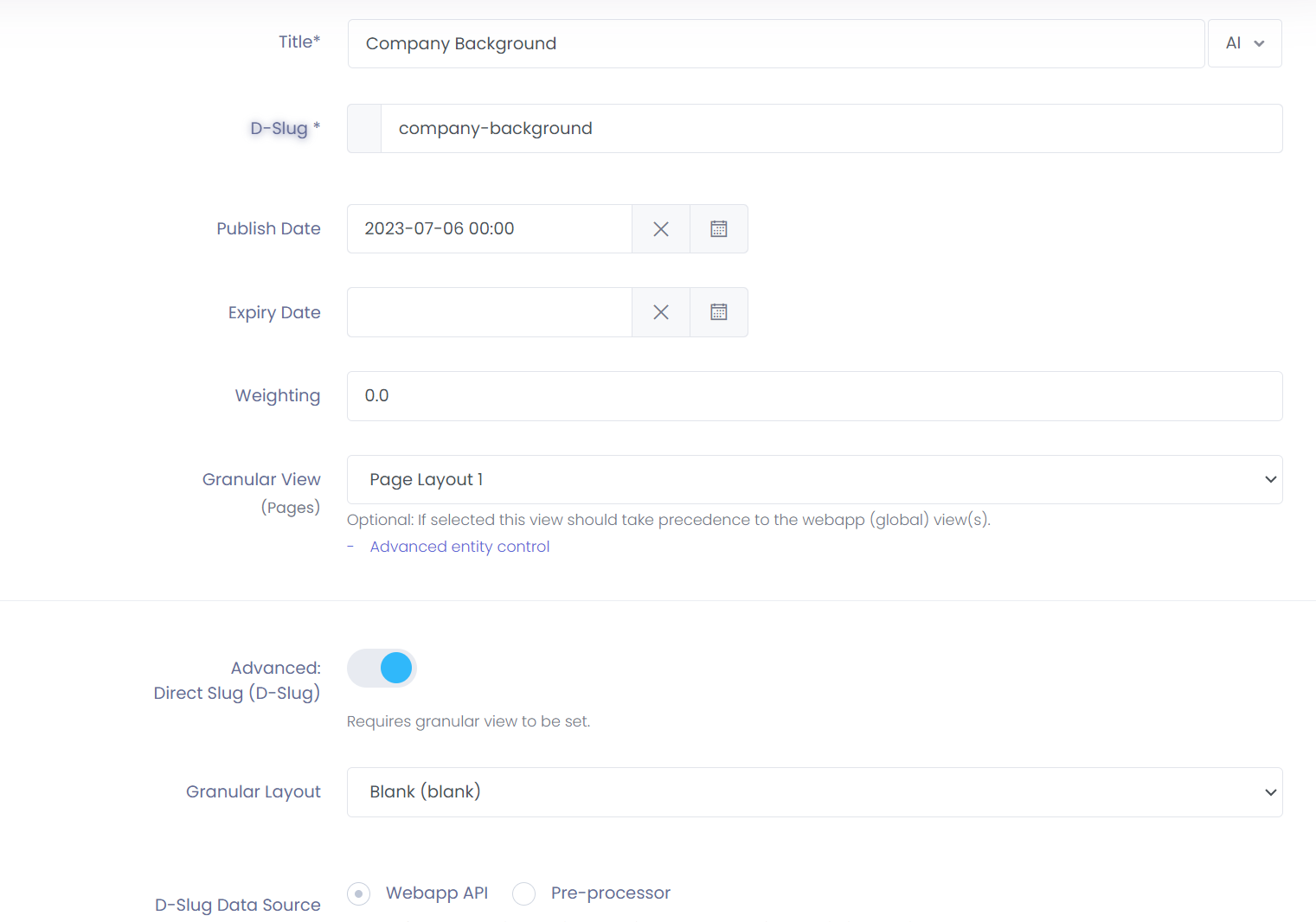 Page builder