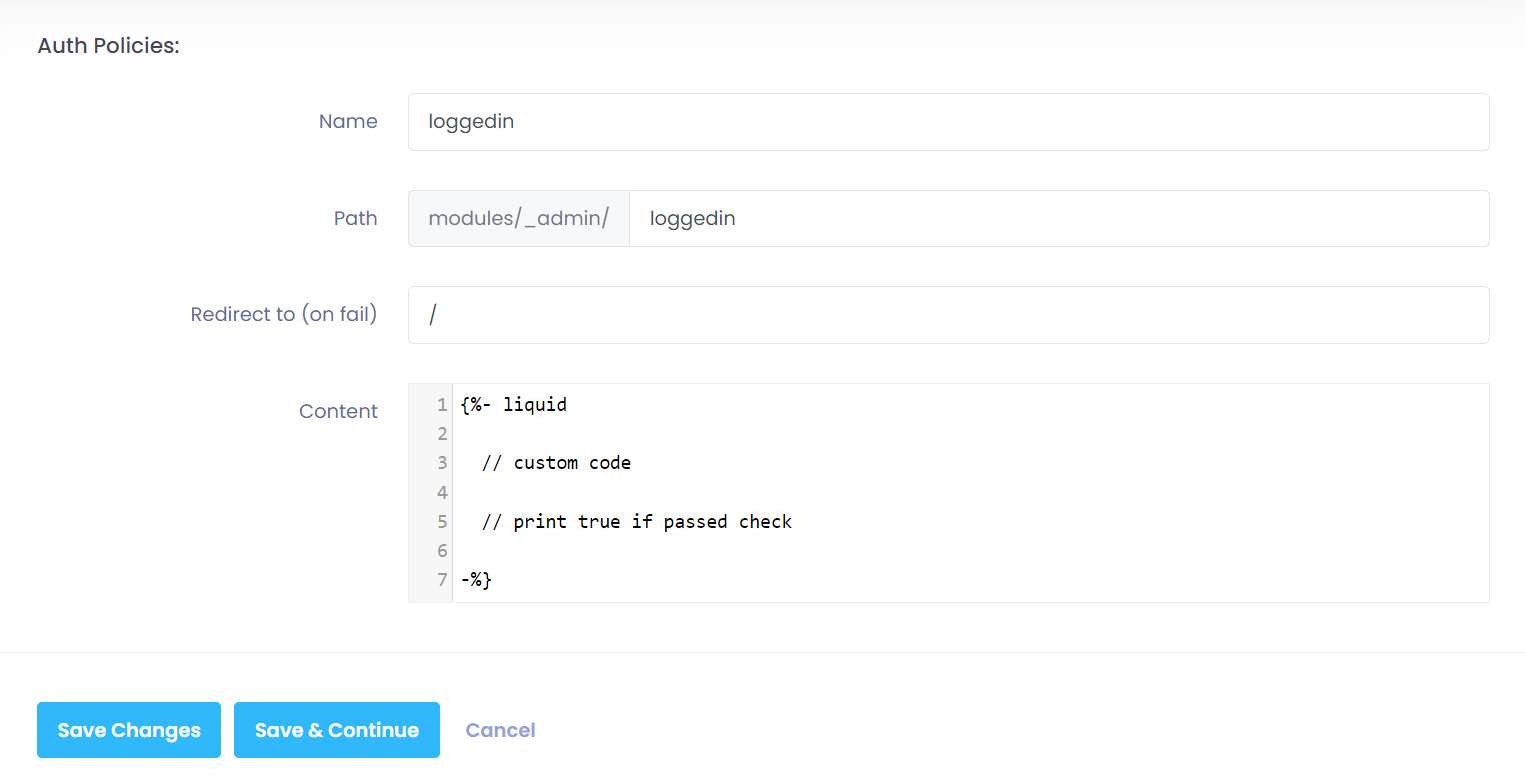 Secure pages