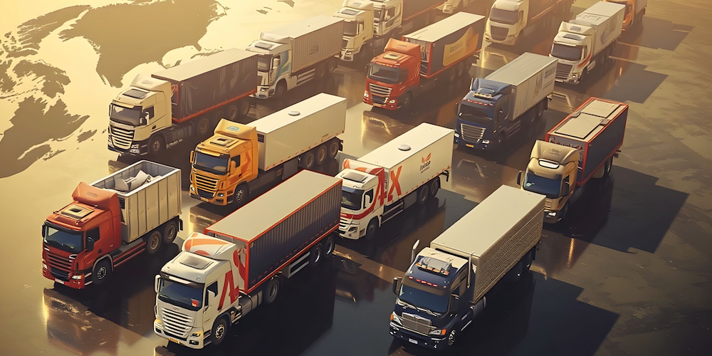 Trucks crossing borders