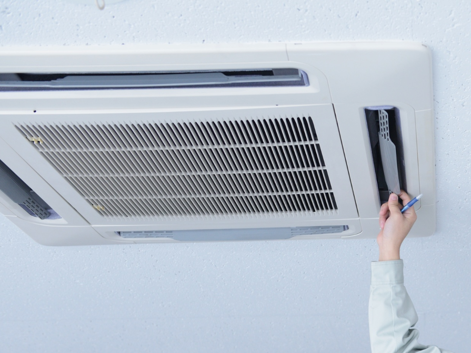 ducted air conditioner in an office