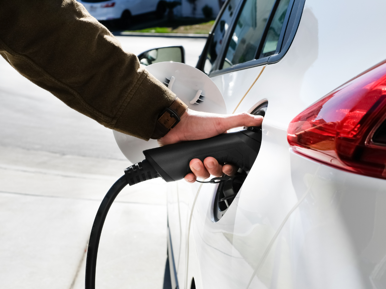 plugging in an EV in logan home