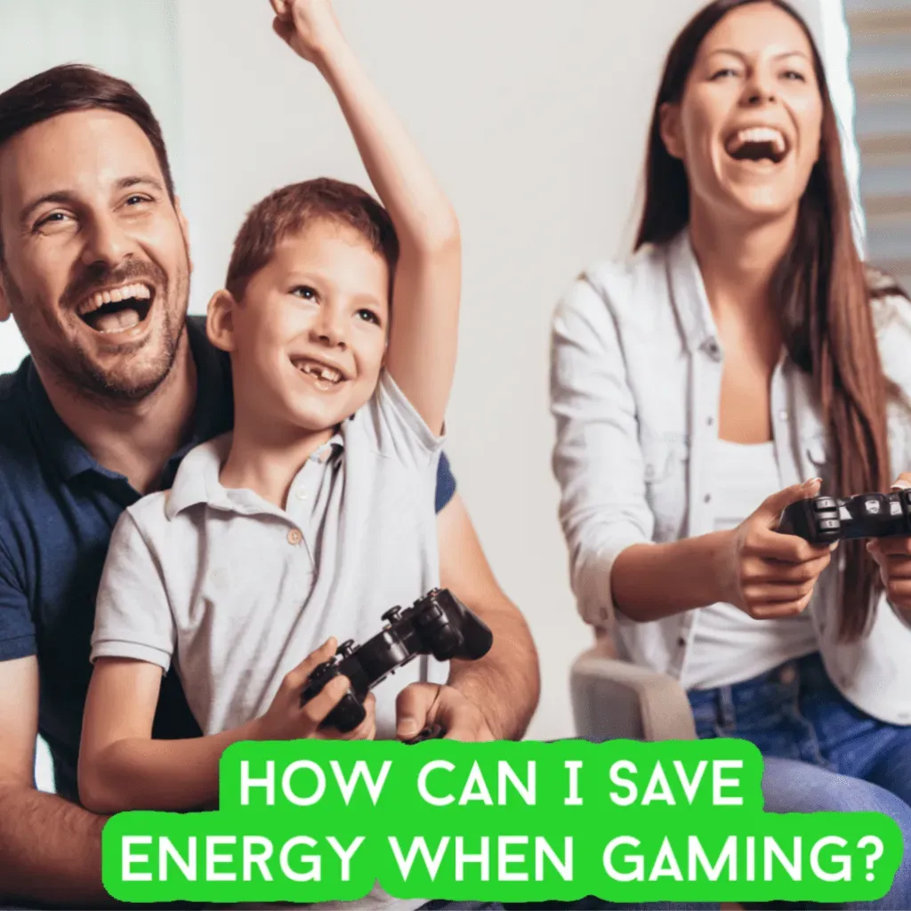 family having fun gaming with playstation controllers