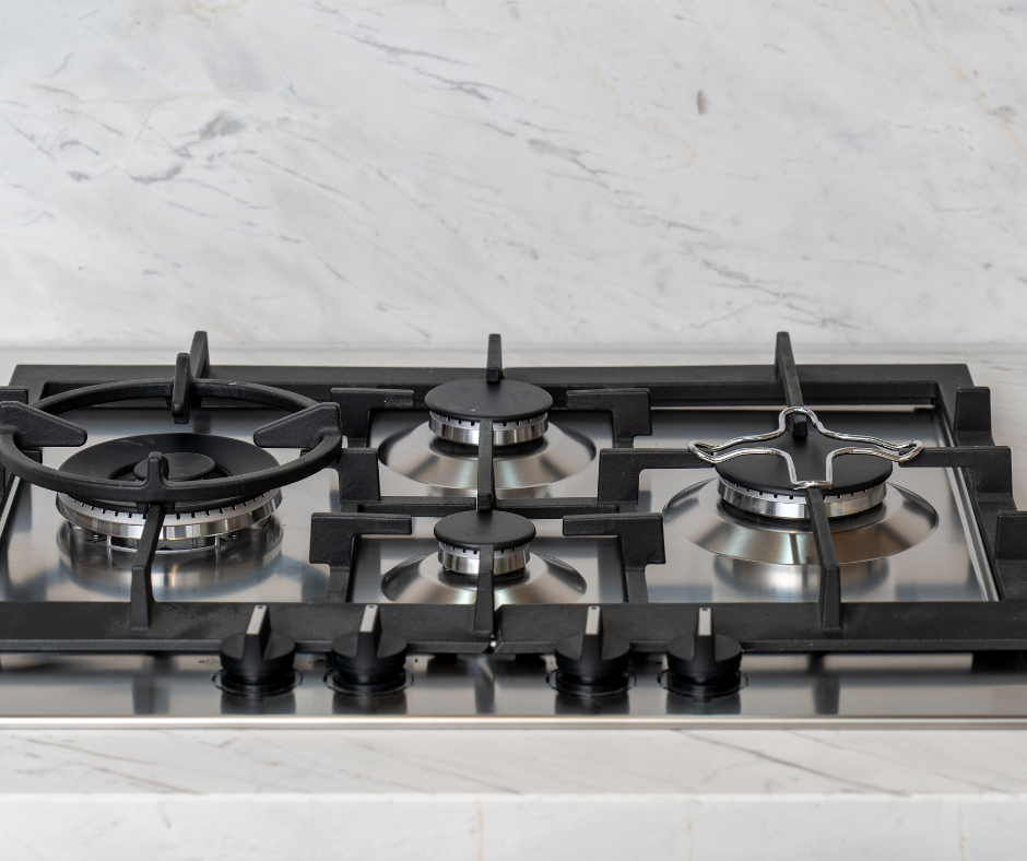 Gas cooktop installed by electrician