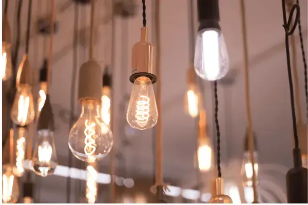 various hanging light bulbs