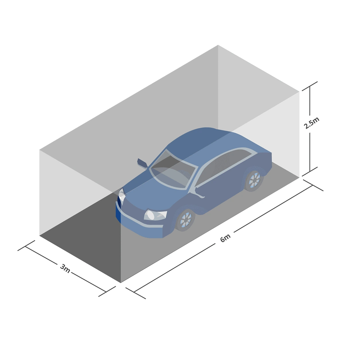 6mx3m Car Storage Indoors (drive Up)