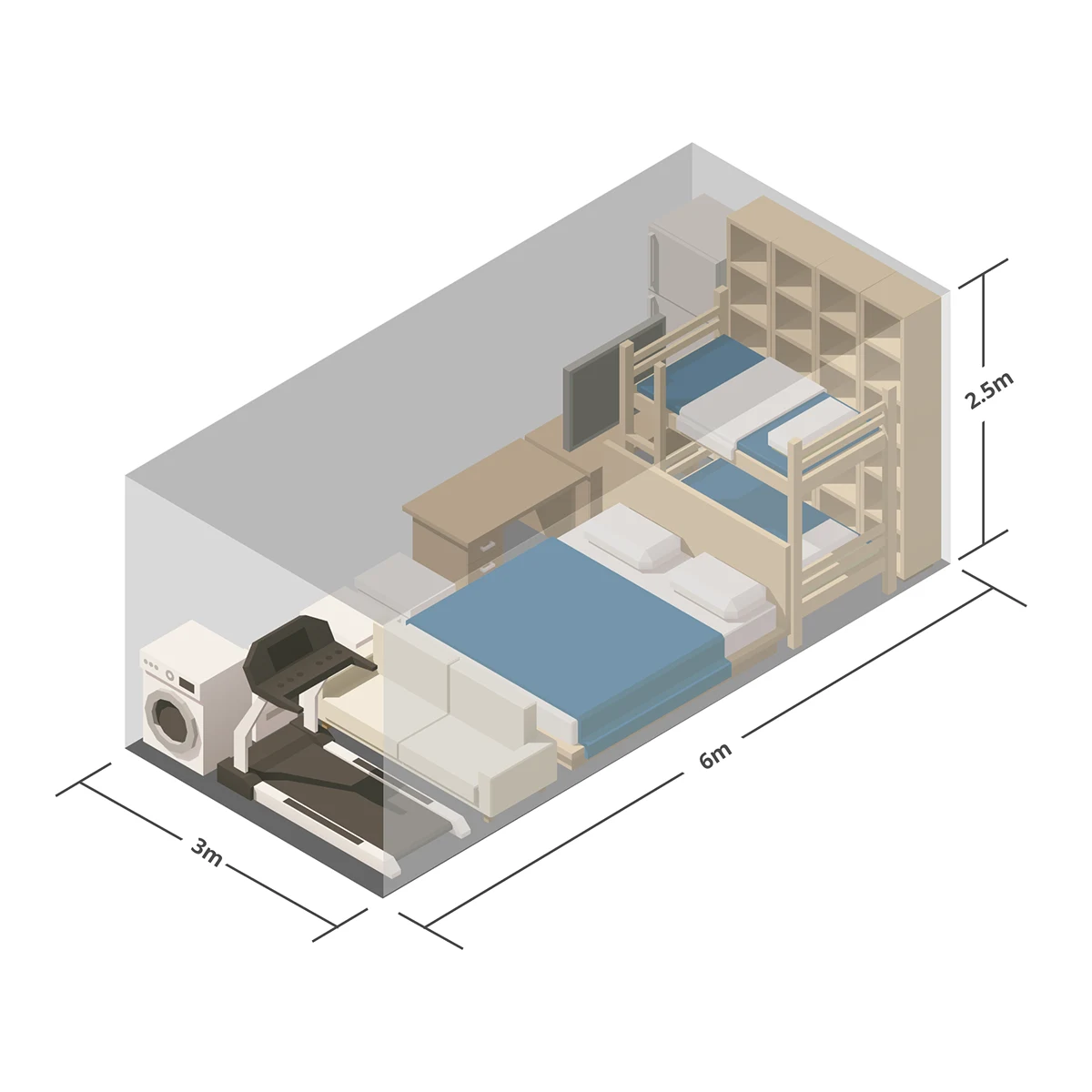 What Fits in a 6mx3m Self Storage Unit