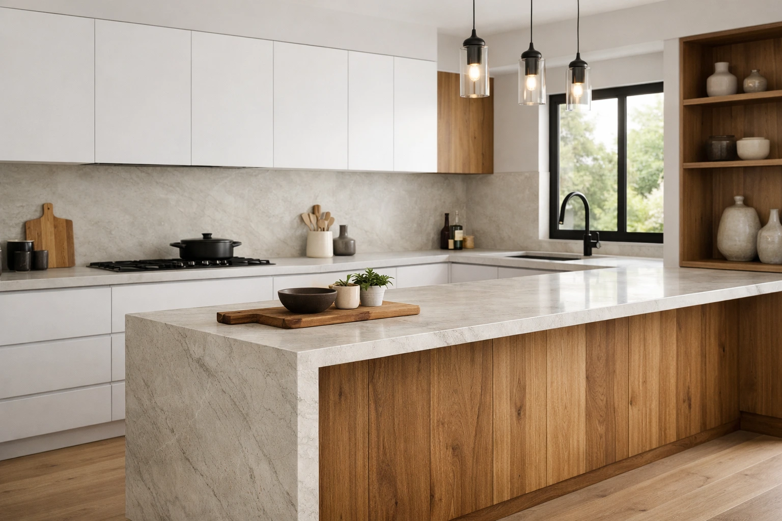 Mixing Textures: Layering Timber, Matte and Stone Finishes in Modern Kitchens