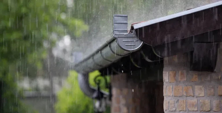 rainfall on roof