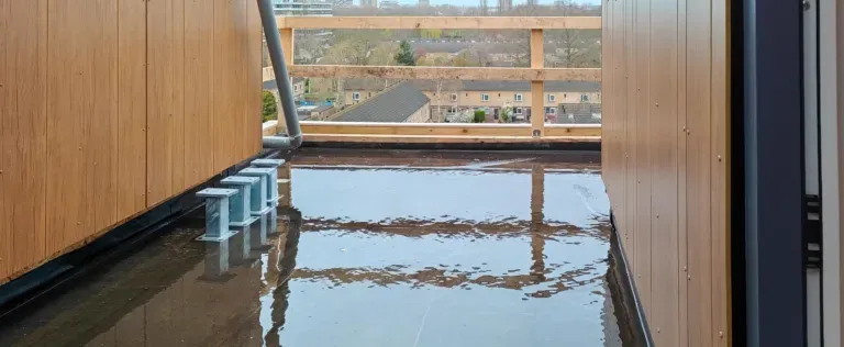 Stagnant water on a roof