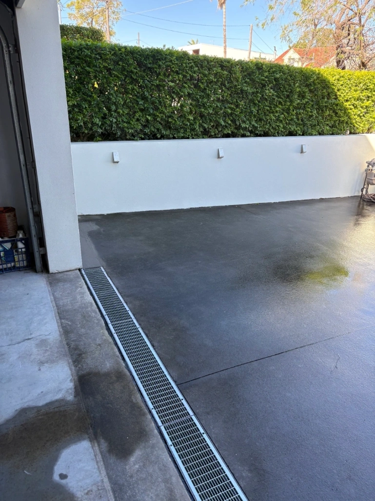Channel Drain outside of garage