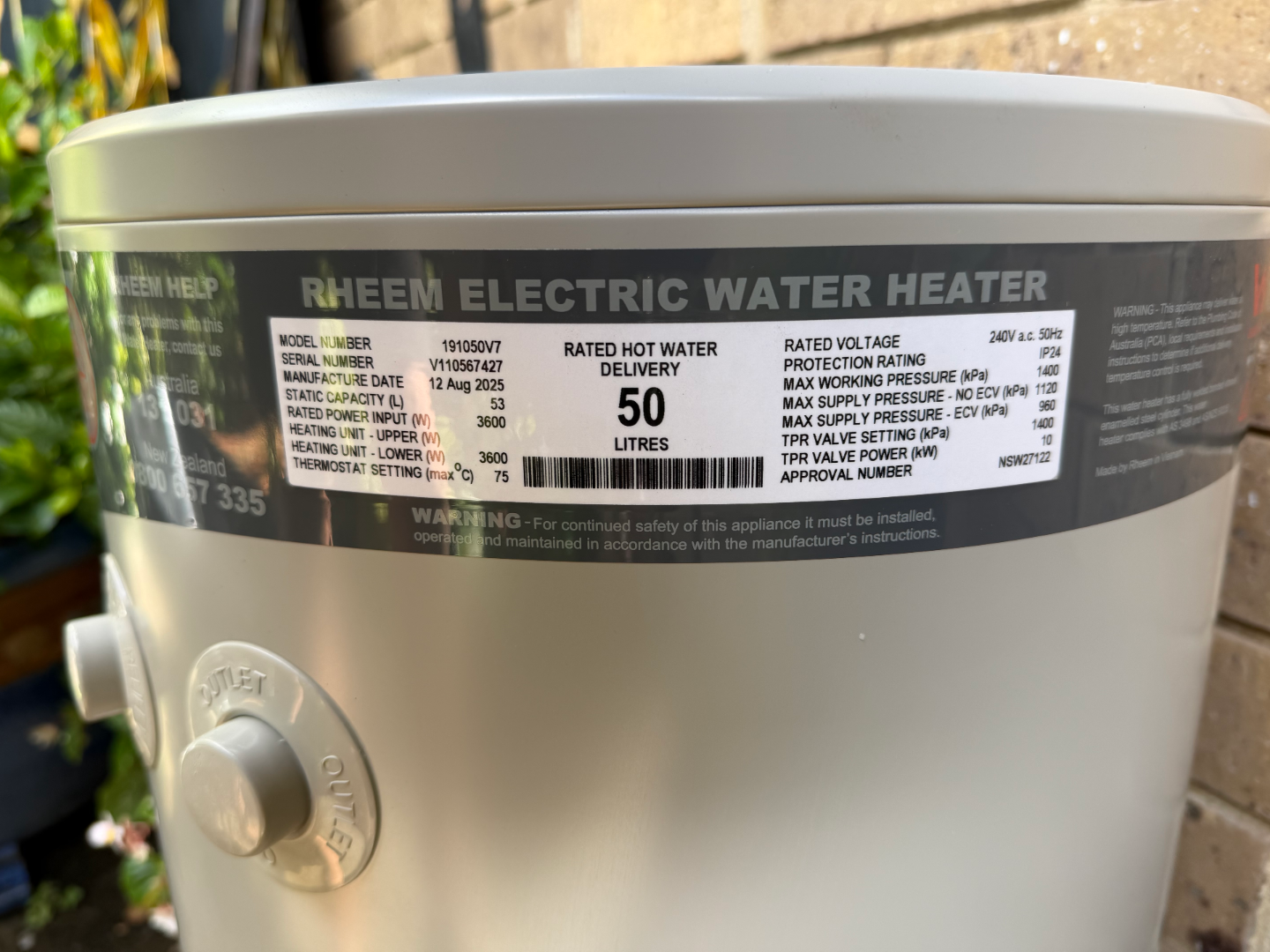 Electric Hot Water System