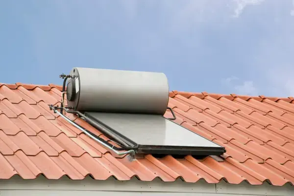Solar hot water on roof