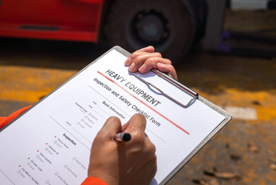 Forklift pre-start safety inspection checklist