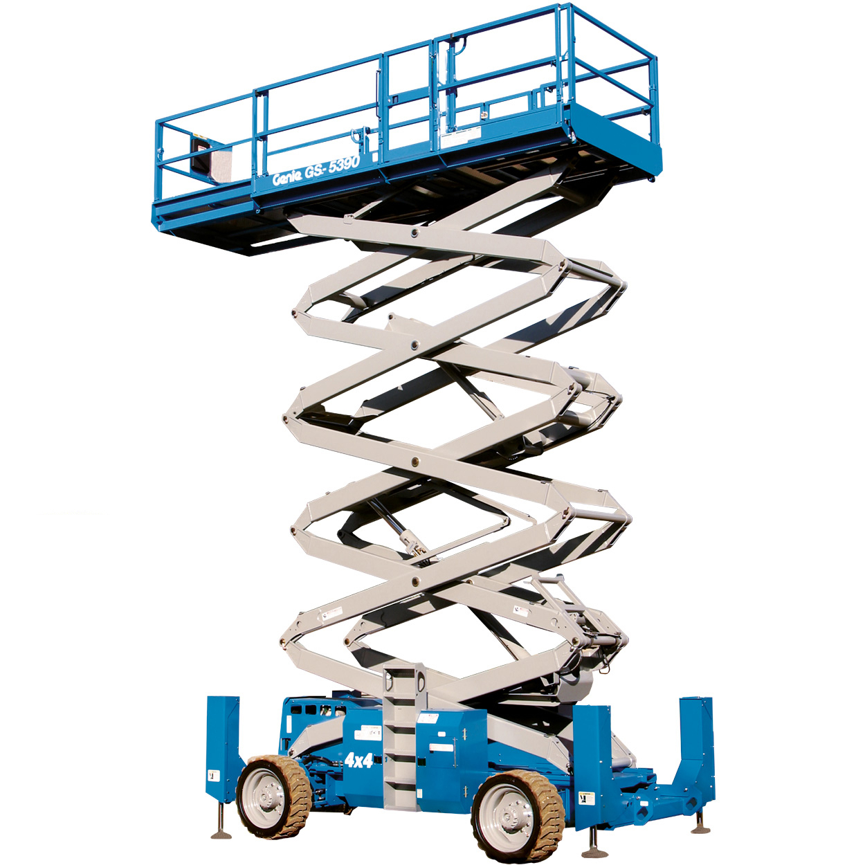 Genie 4390RT Double Deck Rough Terrain Scissor Lift Hire