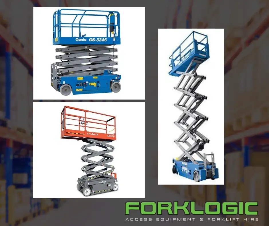 Genie & Skyjack scissor forklift models for hire from Forklogic