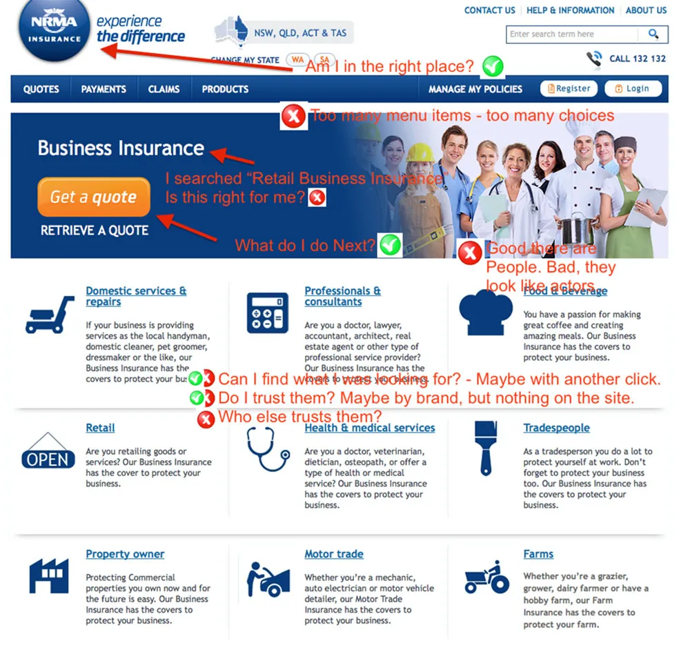 Here is a review of two landing pages