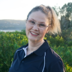 Liz Emrys, B. Pod., M.P.H., B.A.