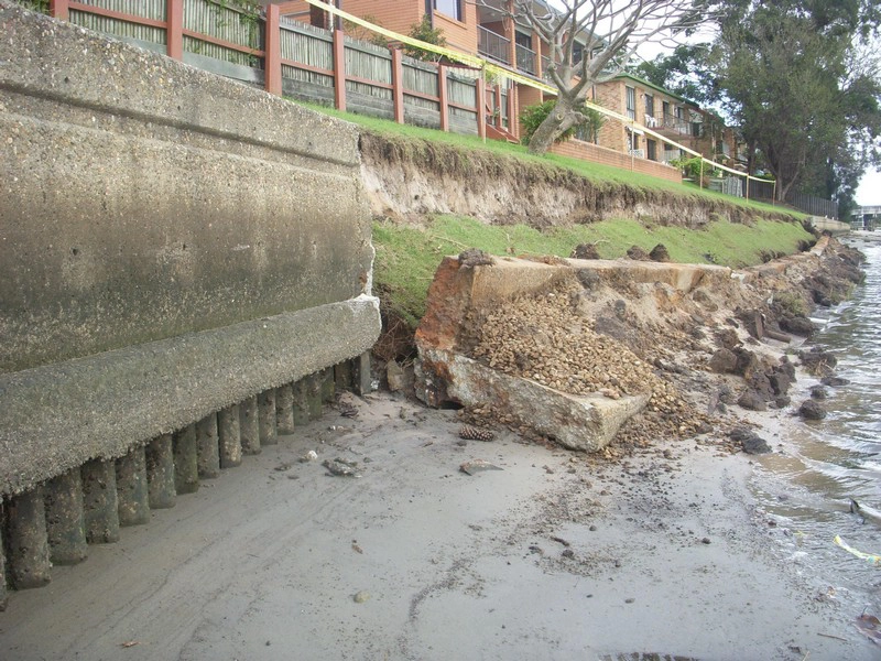 Revetment Wall failure