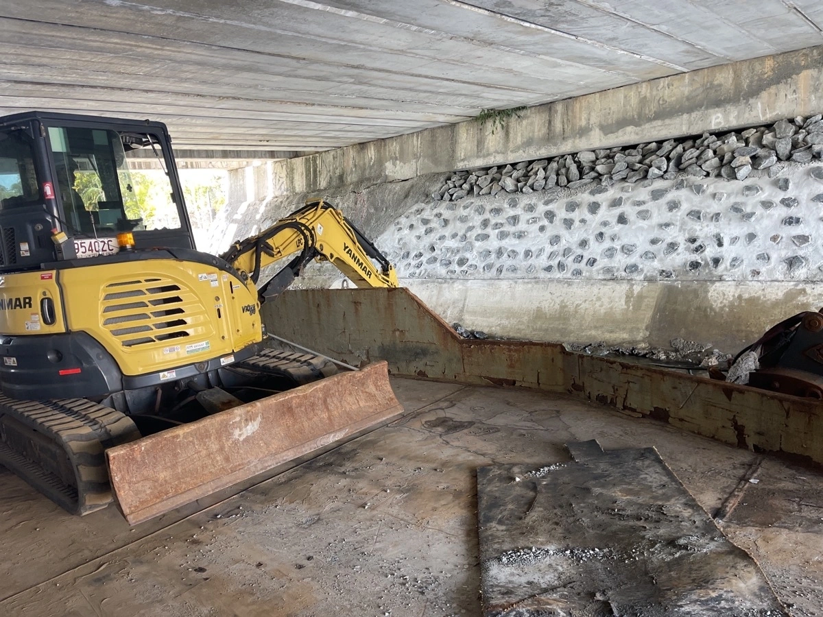 Rock Armouring Wall