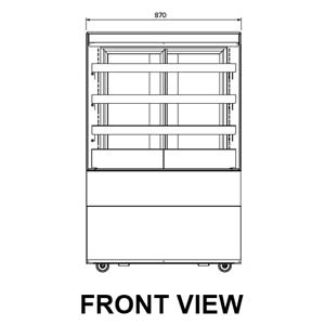 Airex AXA.FDFSSQ.09 Ambient Food Display 900mm