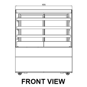 Airex AXA.FDFSSQ.12 Ambient Food Display 1200mm