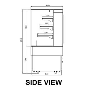 Airex AXA.FDFSSQ.12 Ambient Food Display 1200mm