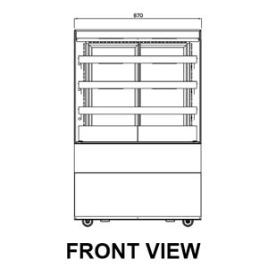 Airex AXH.FDFSSQ.09 Heated Food Display 900mm