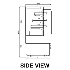 Airex AXH.FDFSSQ.09 Heated Food Display 900mm