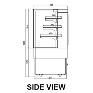 Airex AXH.FDFSSQ.12 Heated Food Display 1200mm