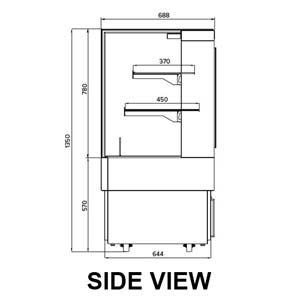 Airex AXR.FDFSSQ.09 Cold Food Display 900mm