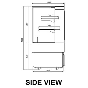 Airex AXR.FDFSSQ.12 Cold Food Display 1200mm