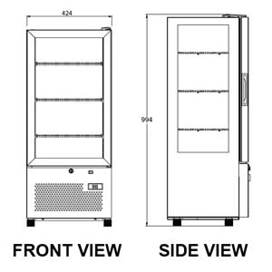 Airex AXR.MECT.1.0994 Counter Top Single Glass Door Merchandiser Fridge