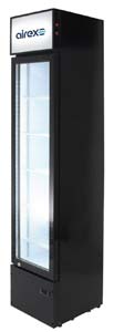 Airex AXR.MEUR.SL Upright Slim Line Single Glass Door Merchandiser Fridge