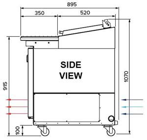 Airex AXR.PM.1025 1 Door Pizza Preparation Fridge