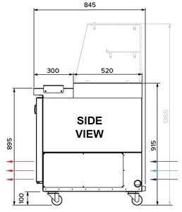 Airex AXR.SW.1025 1 Door Sandwich Preparation Fridge