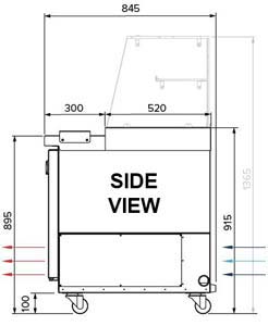 Airex AXR.SW.1740 2 Door Sandwich Preparation Fridge