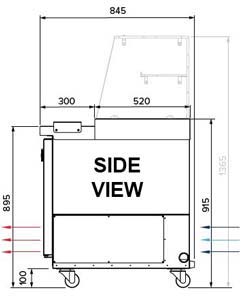 Airex AXR.SW.2450 3 Door Sandwich Preparation Fridge