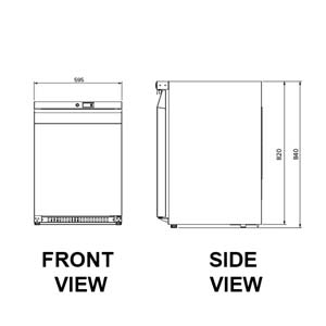 Airex AXR.UC.1 Under Counter 1 Door Fridge