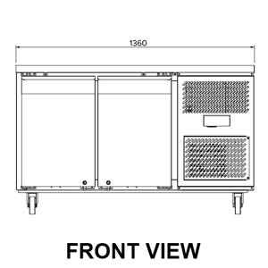 Airex AXR.UCGN.2 Under Counter 2 Solid Door Fridge