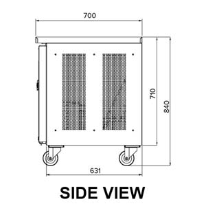 Airex AXR.UCGN.2 Under Counter 2 Solid Door Fridge