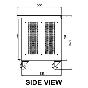 Airex AXR.UCGN.3 Under Counter 3 Solid Door Fridge