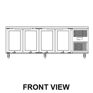 Airex AXR.UCGN.4 Under Counter 4 Solid Door Fridge