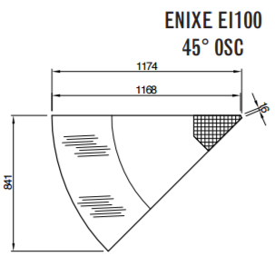 Criocabin Enixe EI100-45OSC 45° Outside Corner Serve Over Deli Counter